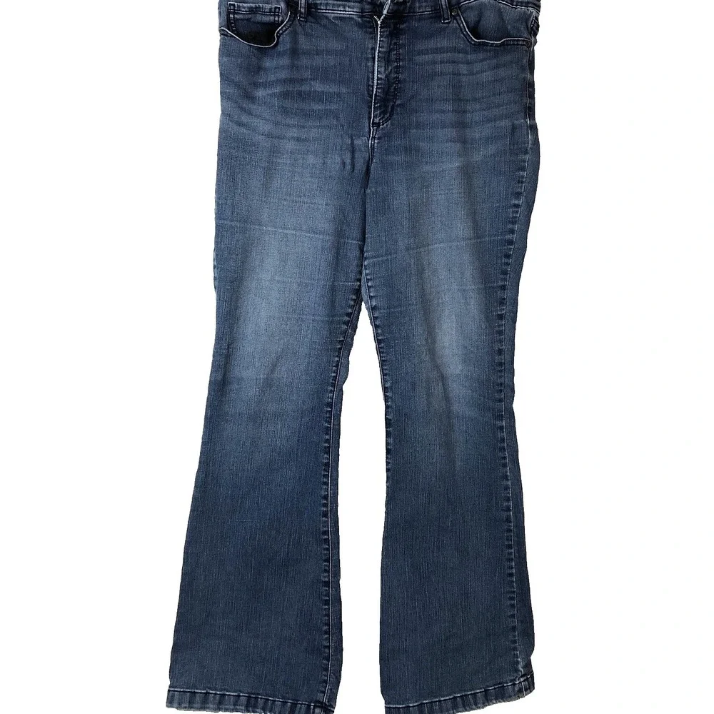 Sofia jeans women's 18 blue denim‎ Melisa flare distressed stretch